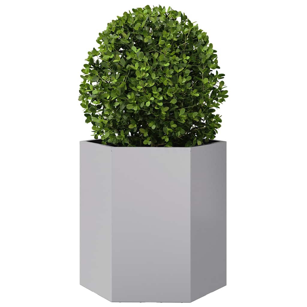 Havekrukker 2 stk 46x40x45cm sekskantet galvaniseret stål sort