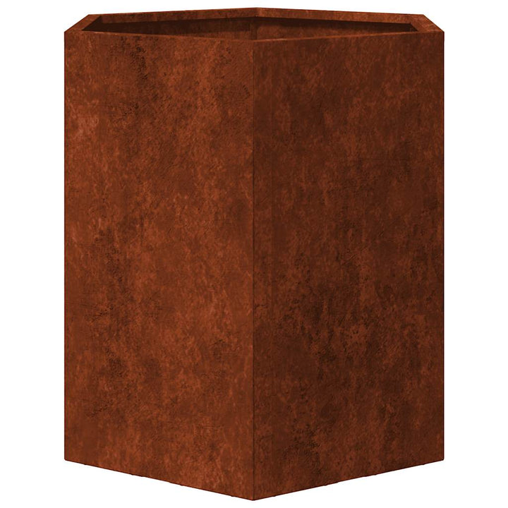 Havekrukker 2 stk 46x40x45 cm sekskantet Forvitringsstål