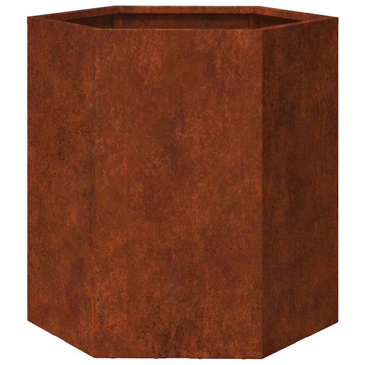 Havekrukker 2 stk 46x40x45 cm sekskantet Forvitringsstål