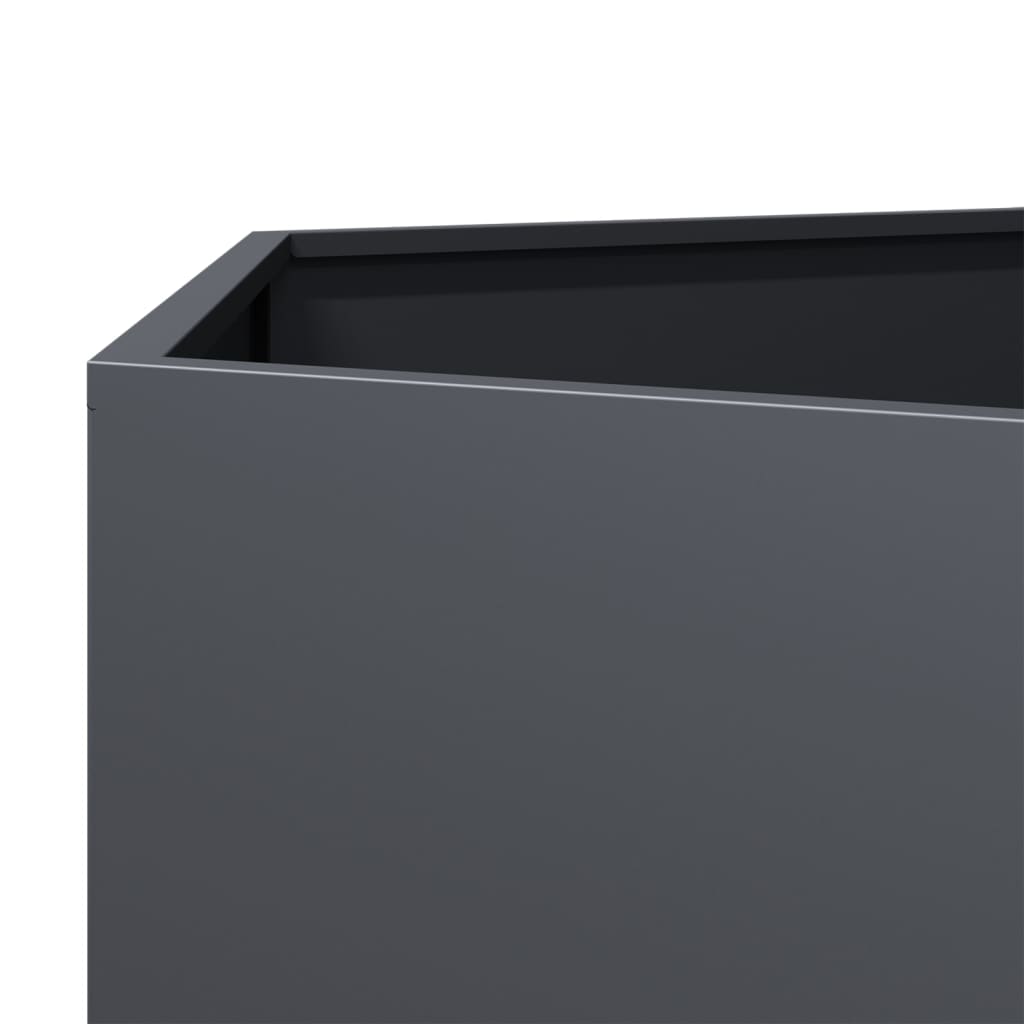 plantekasse 69x60x45 cm sekskantet stål antracitgrå