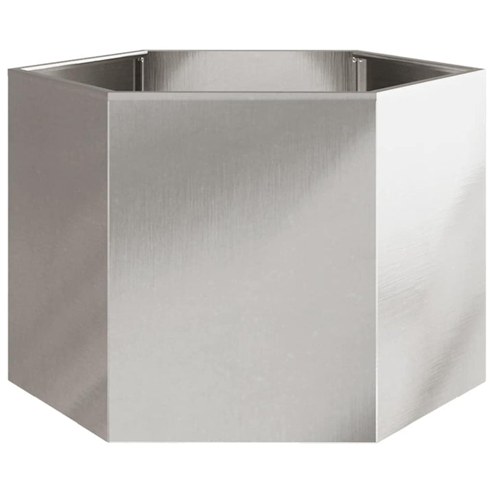 plantekrukke 69x60x45 cm sekskantet rustfrit stål