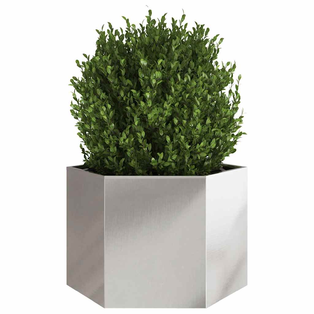 plantekrukke 69x60x45 cm sekskantet rustfrit stål