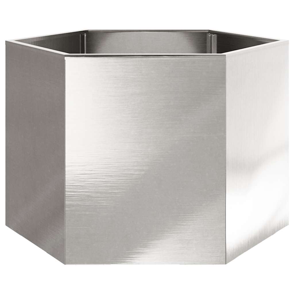 plantekrukke 69x60x45 cm sekskantet rustfrit stål