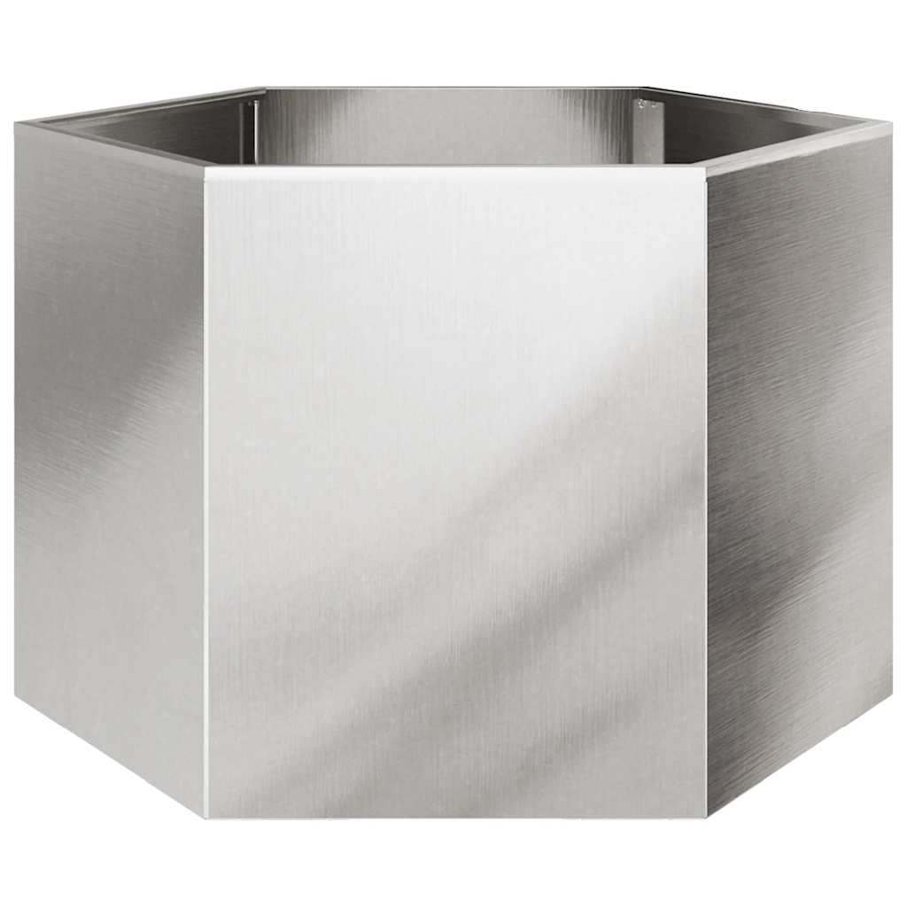 plantekrukke 69x60x45 cm sekskantet rustfrit stål
