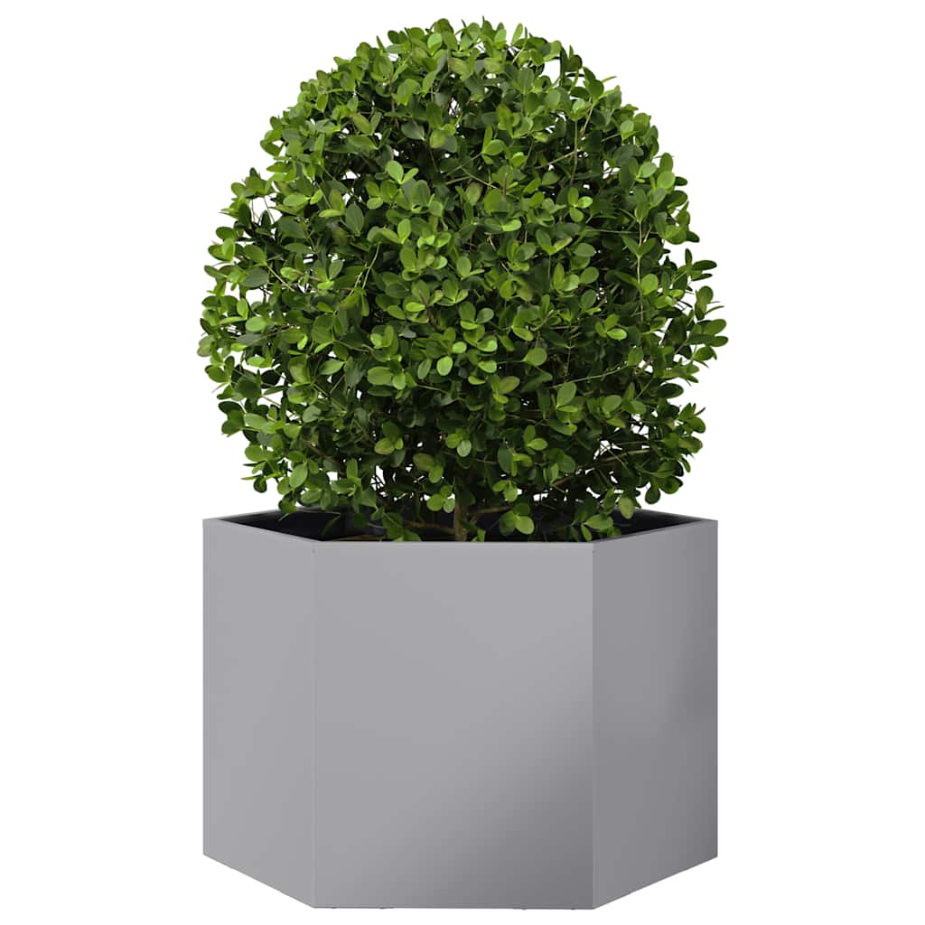 plantekasse 69x60x45 cm sekskantet galvaniseret stål