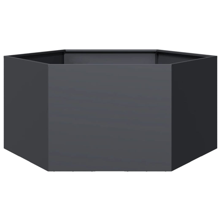 plantekasse 104x90x45 cm sekskantet stål antracitgrå