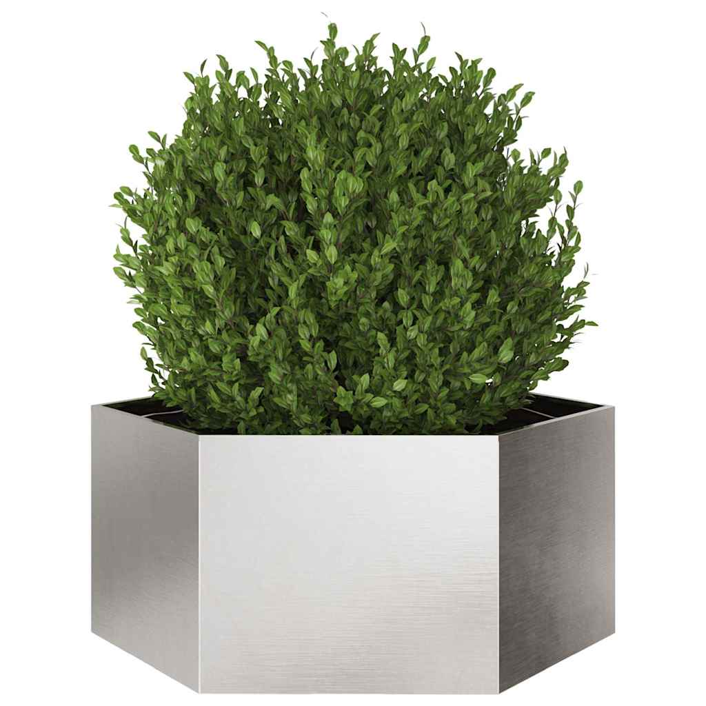 plantekrukke 104x90x45 cm sekskantet rustfrit stål
