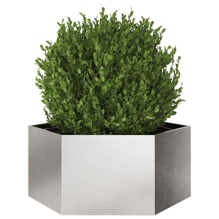 plantekrukke 104x90x45 cm sekskantet rustfrit stål
