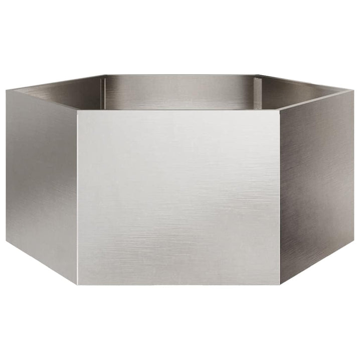 plantekrukke 104x90x45 cm sekskantet rustfrit stål