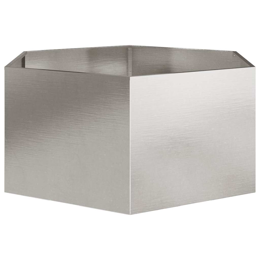plantekrukke 104x90x45 cm sekskantet rustfrit stål