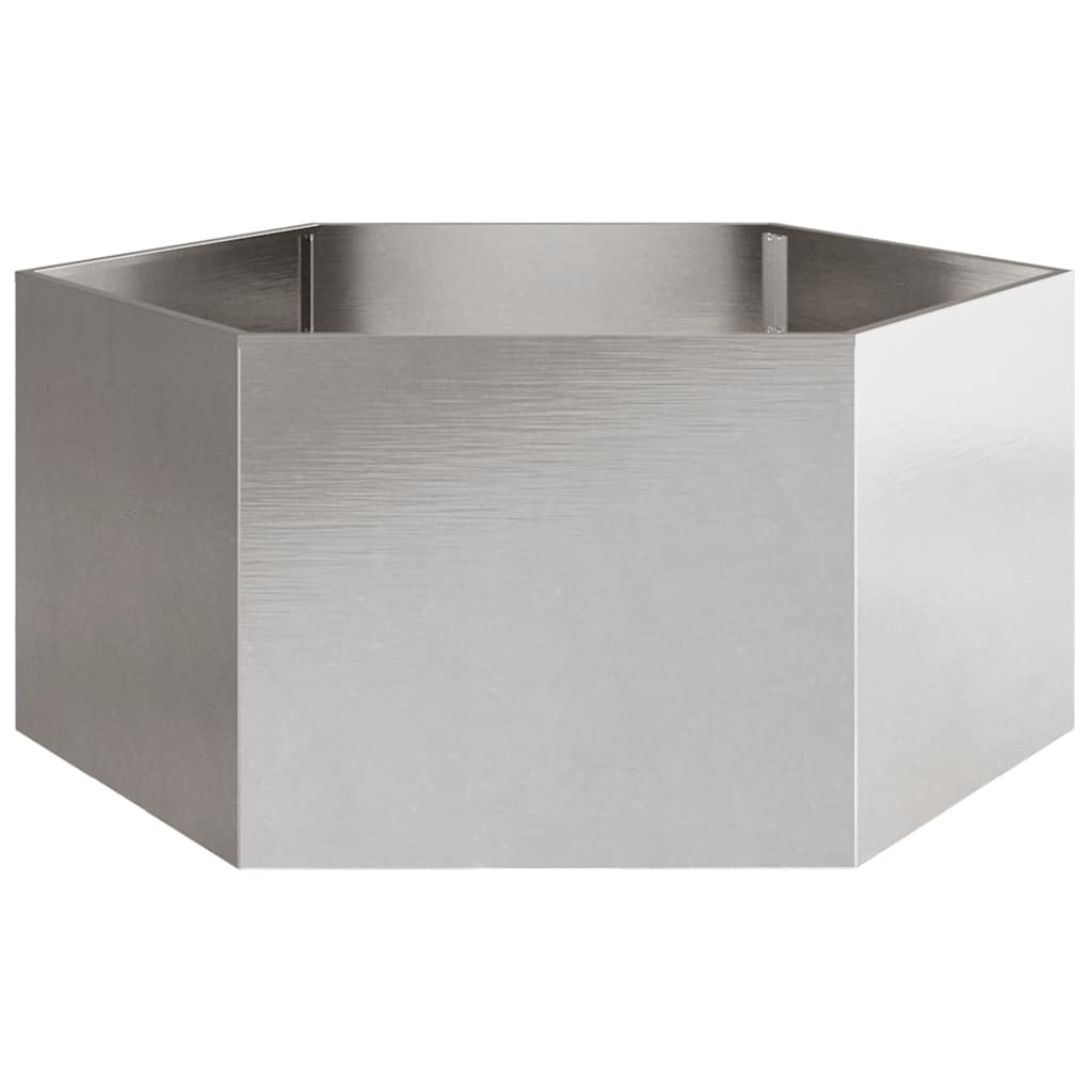 plantekrukke 104x90x45 cm sekskantet rustfrit stål