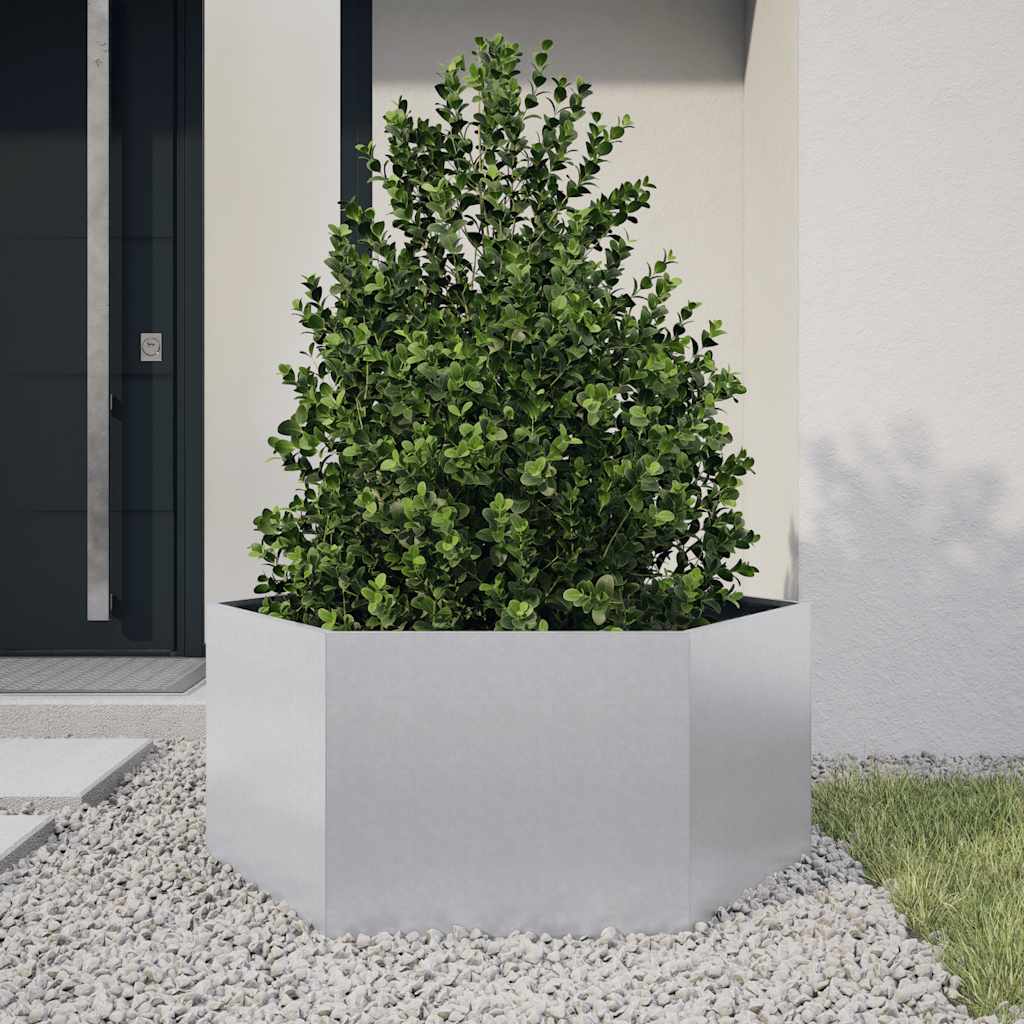 plantekasse 104x90x45 cm sekskantet galvaniseret stål