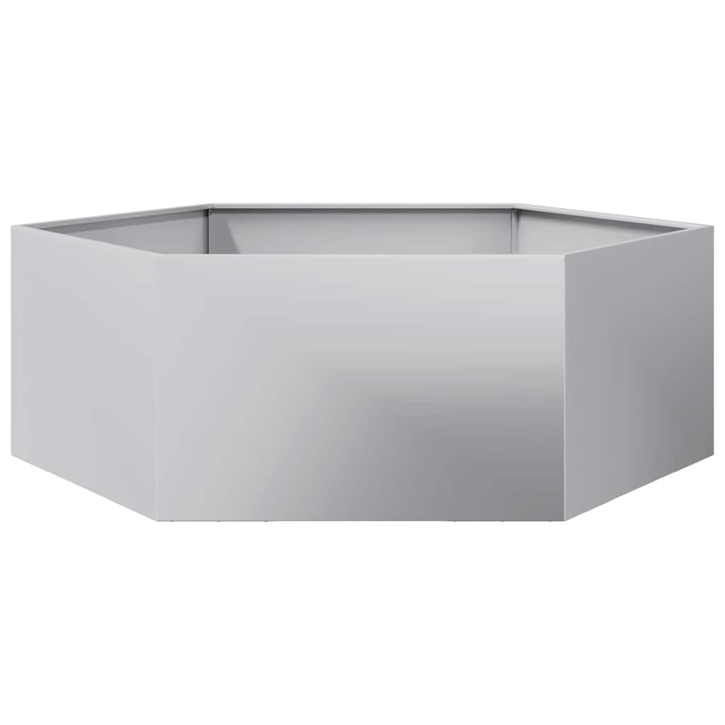 plantekasse 138x120x45 cm sekskantet galvaniseret stål