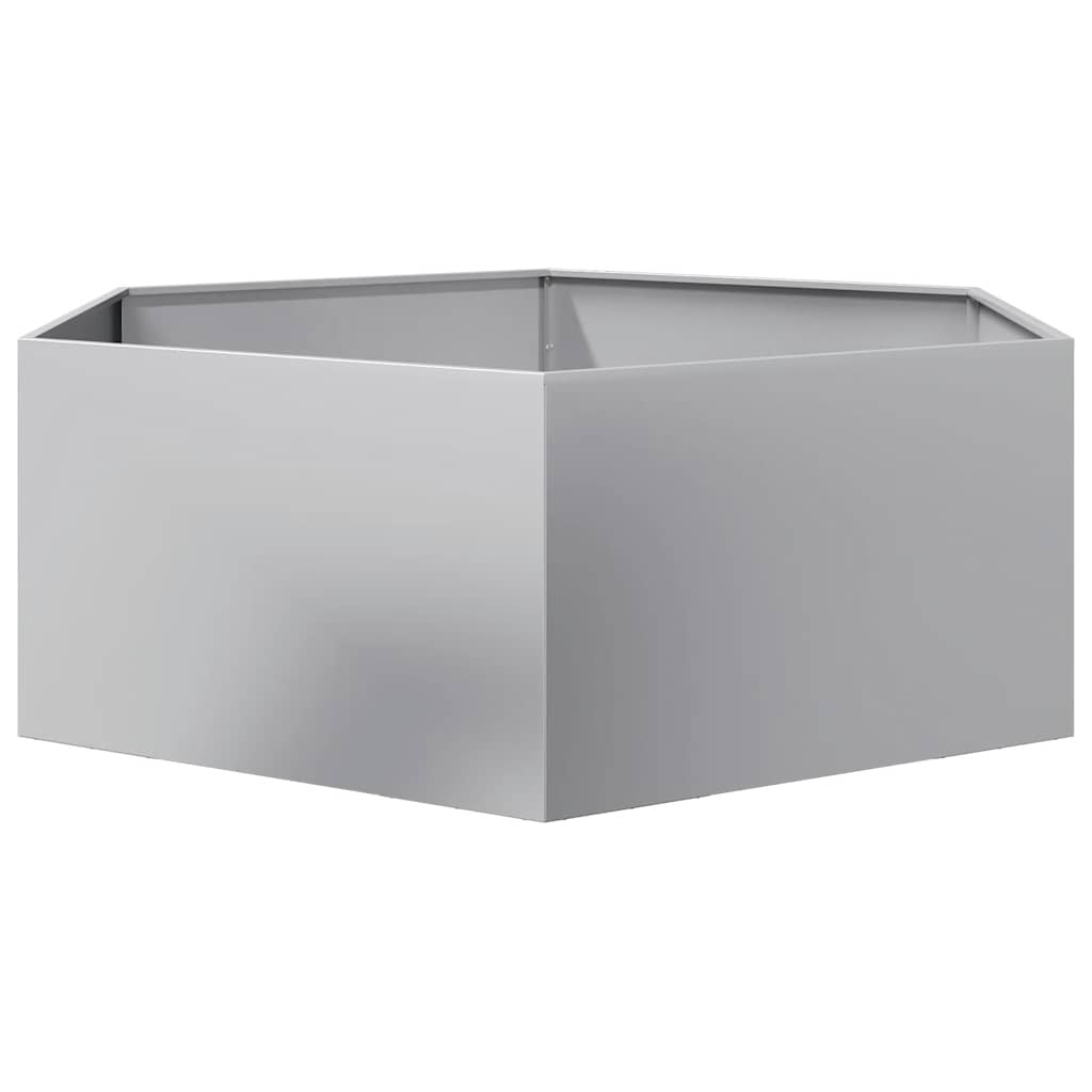 plantekasse 138x120x45 cm sekskantet galvaniseret stål