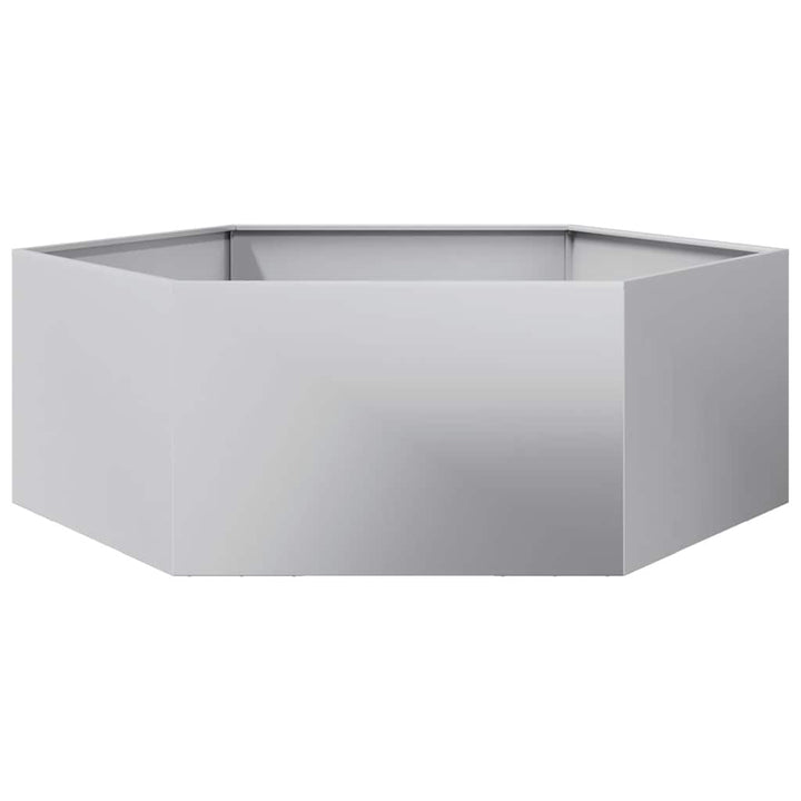plantekasse 138x120x45 cm sekskantet galvaniseret stål