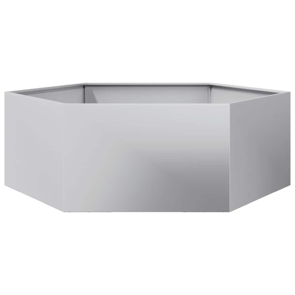 plantekasse 138x120x45 cm sekskantet galvaniseret stål