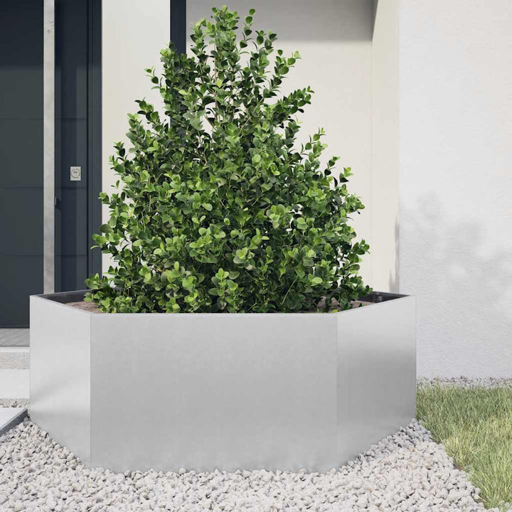 plantekasse 138x120x45 cm sekskantet galvaniseret stål