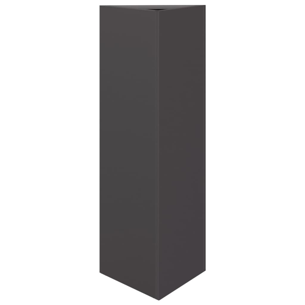 plantekrukker 2 stk. 30x26x75 cm trekantet stål sort