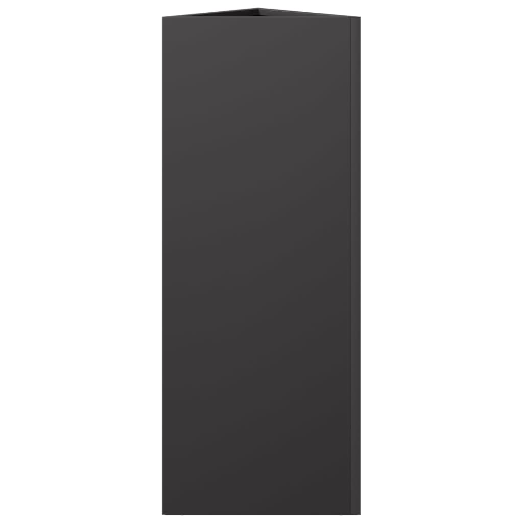 plantekrukker 2 stk. 30x26x75 cm trekantet stål sort
