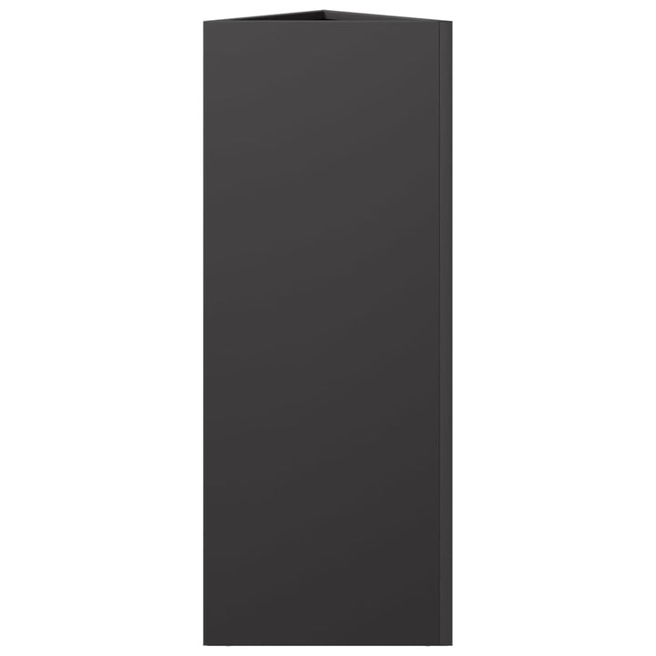 plantekrukker 2 stk. 30x26x75 cm trekantet stål sort