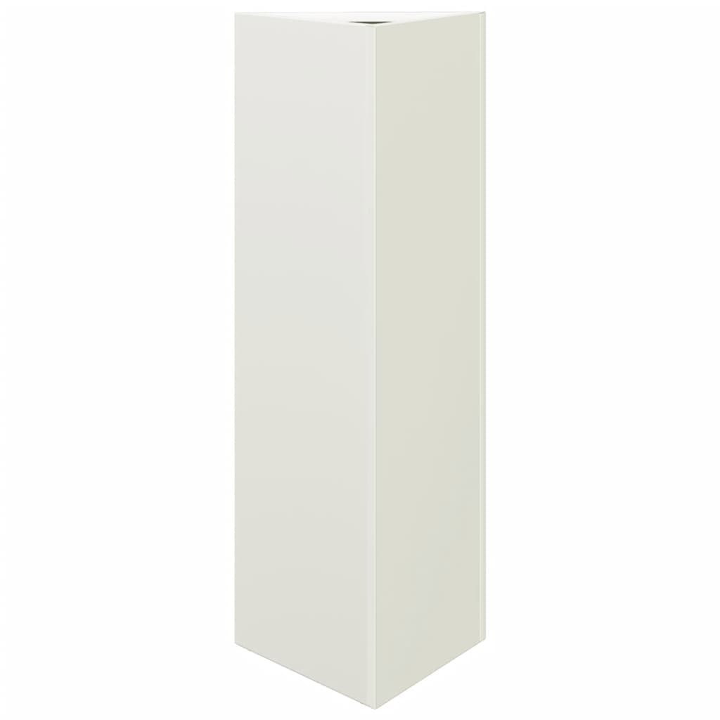plantekrukke 30x26x75 cm trekantet stål hvid