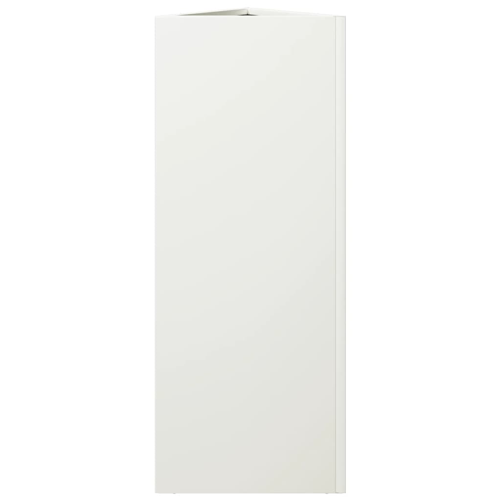 plantekrukke 30x26x75 cm trekantet stål hvid