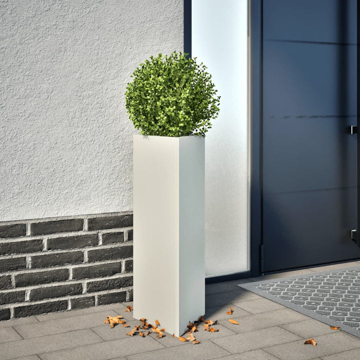 plantekrukke 30x26x75 cm trekantet stål hvid