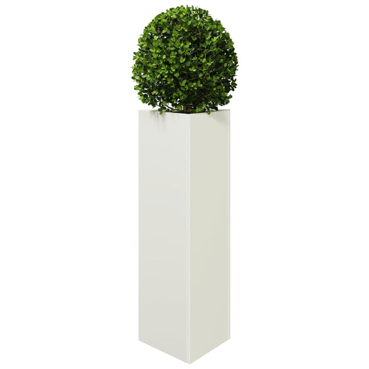 plantekrukker 2 stk. 30x26x75 cm trekantet stål hvid