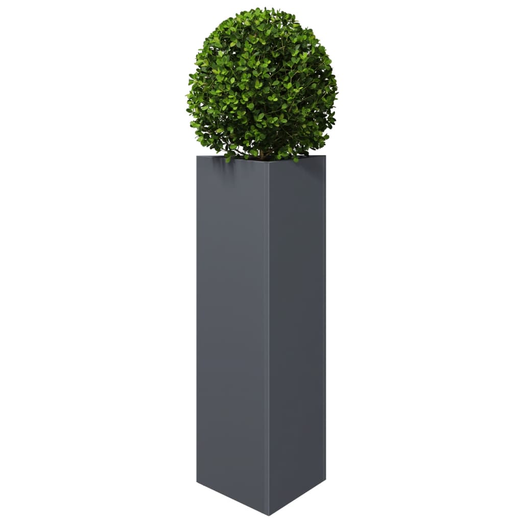 plantekrukke 30x26x75 cm trekantet stål antracitgrå