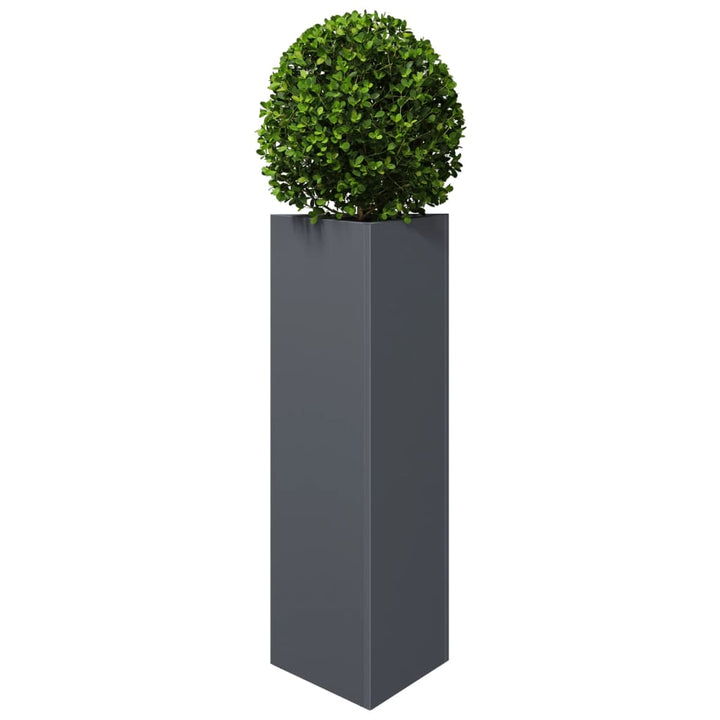 plantekrukker 2 stk. 30x26x75 cm trekantet stål antracitgrå