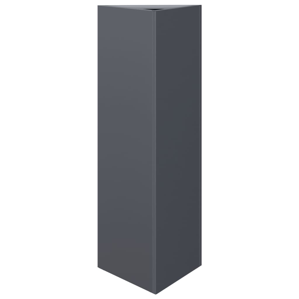 plantekrukker 2 stk. 30x26x75 cm trekantet stål antracitgrå