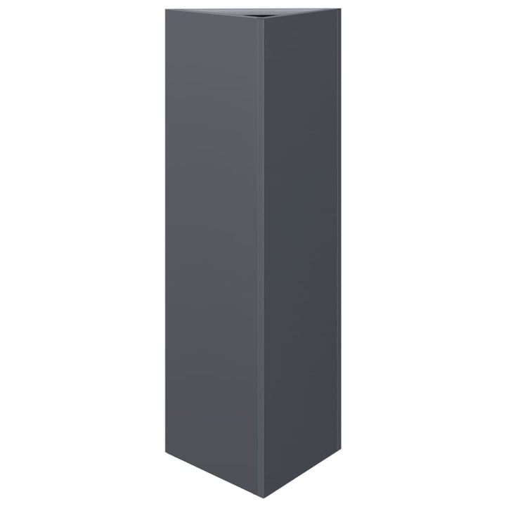 plantekrukker 2 stk. 30x26x75 cm trekantet stål antracitgrå