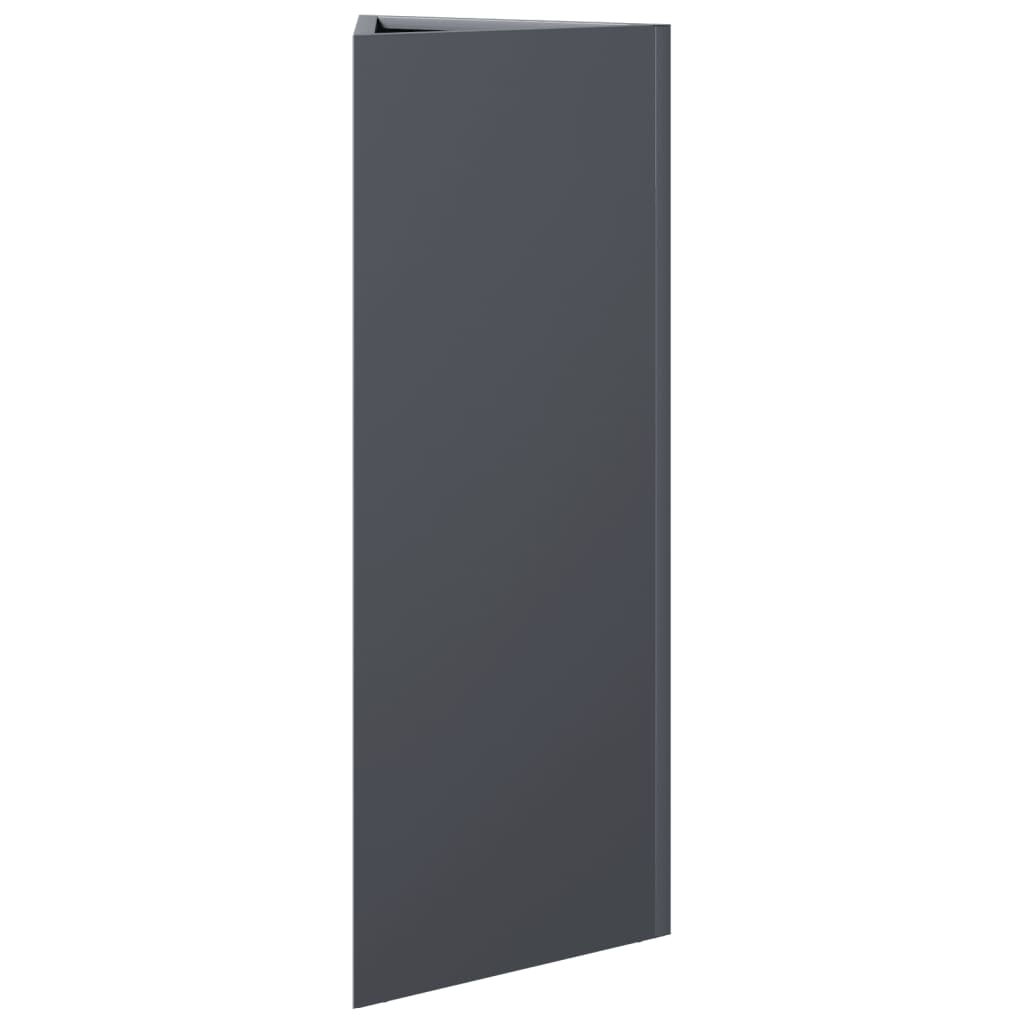 plantekrukker 2 stk. 30x26x75 cm trekantet stål antracitgrå
