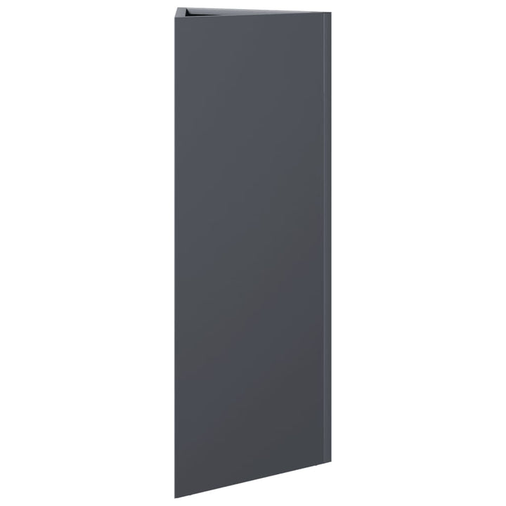 plantekrukker 2 stk. 30x26x75 cm trekantet stål antracitgrå