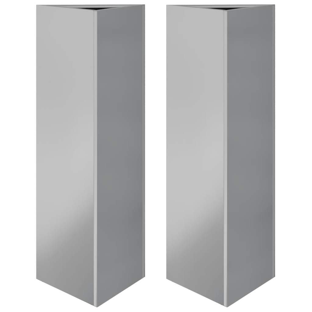 plantekrukker 2stk. 30x26x75cm trekantet galvaniseret stål sort
