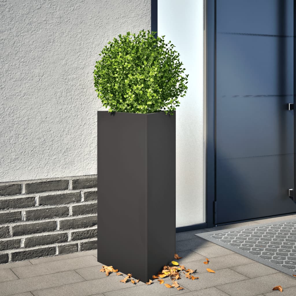 plantekrukke 40x34,5x75 cm trekantet stål sort