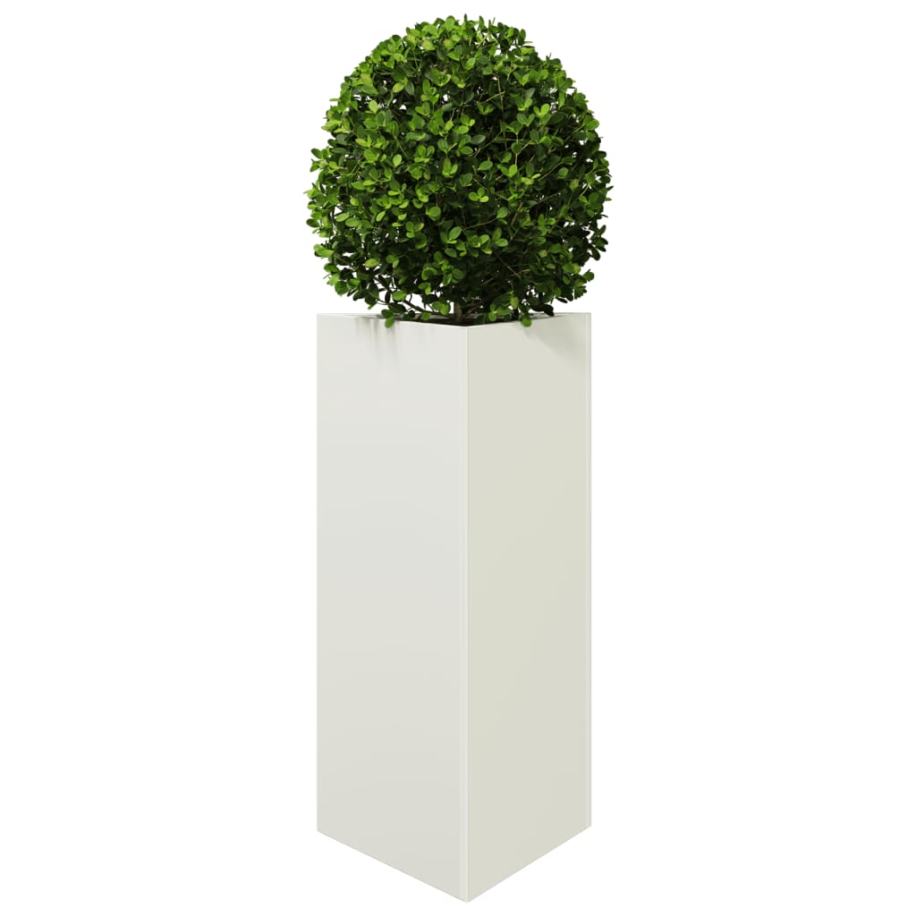 plantekrukker 2 stk. 40x34,5x75 cm trekantet stål hvid