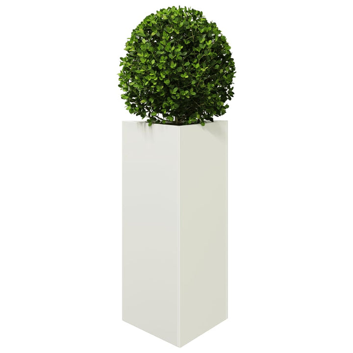 plantekrukker 2 stk. 40x34,5x75 cm trekantet stål hvid