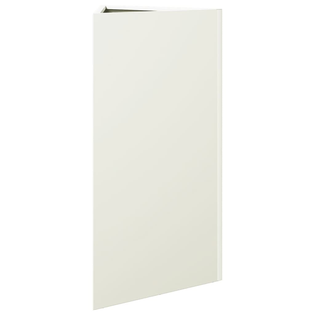 plantekrukker 2 stk. 40x34,5x75 cm trekantet stål hvid