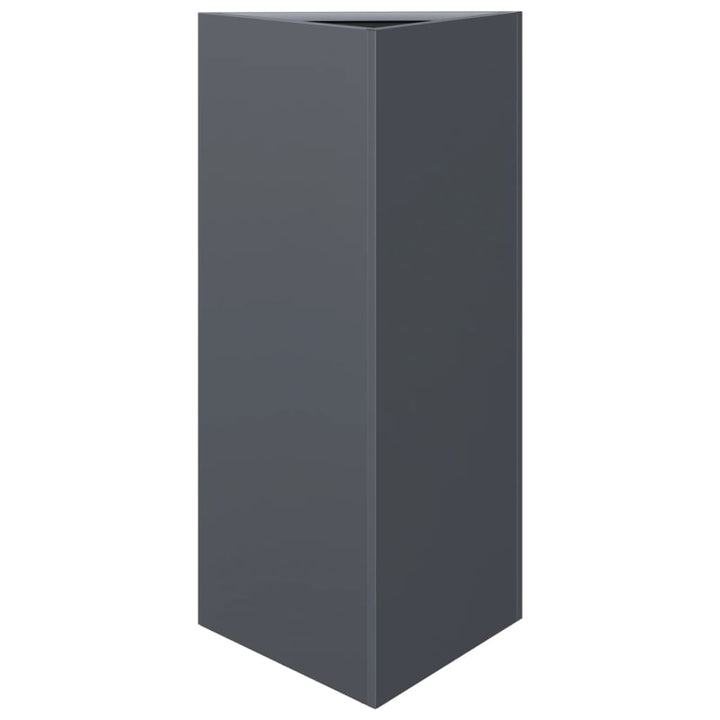 plantekrukke 40x34,5x75 cm trekantet stål antracitgrå