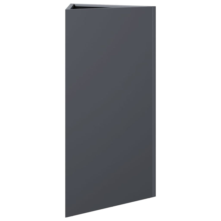 plantekrukke 40x34,5x75 cm trekantet stål antracitgrå