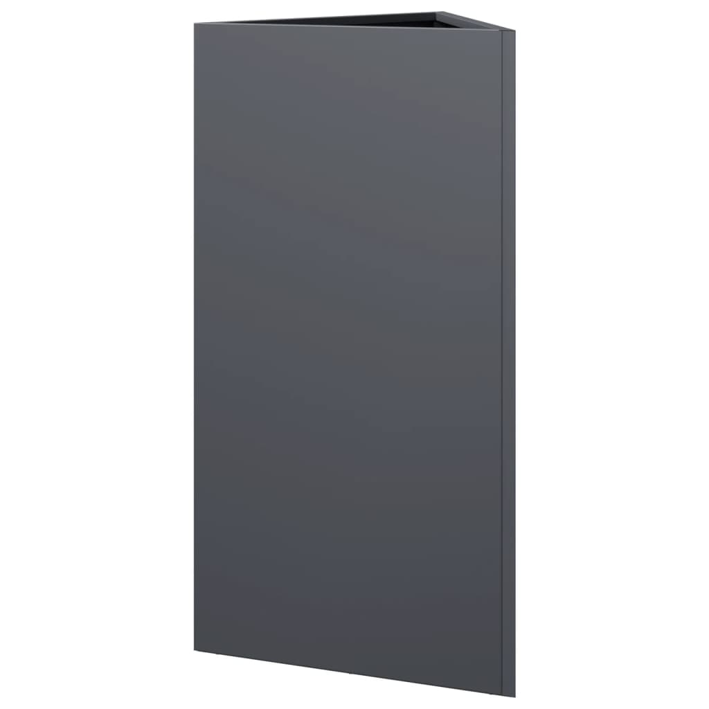 plantekrukke 40x34,5x75 cm trekantet stål antracitgrå