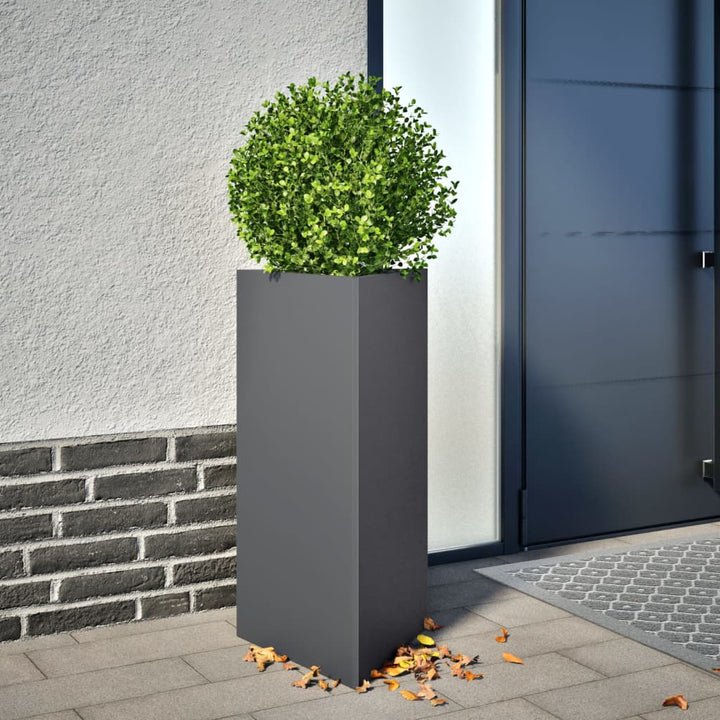 plantekrukke 40x34,5x75 cm trekantet stål antracitgrå