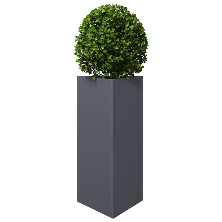 plantekasser 2 stk. 40x34,5x75 cm trekantet stål antracitgrå
