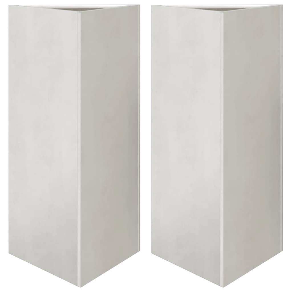 plantekasser 2 stk. 40x34,5x75 cm trekantet rustfrit stål