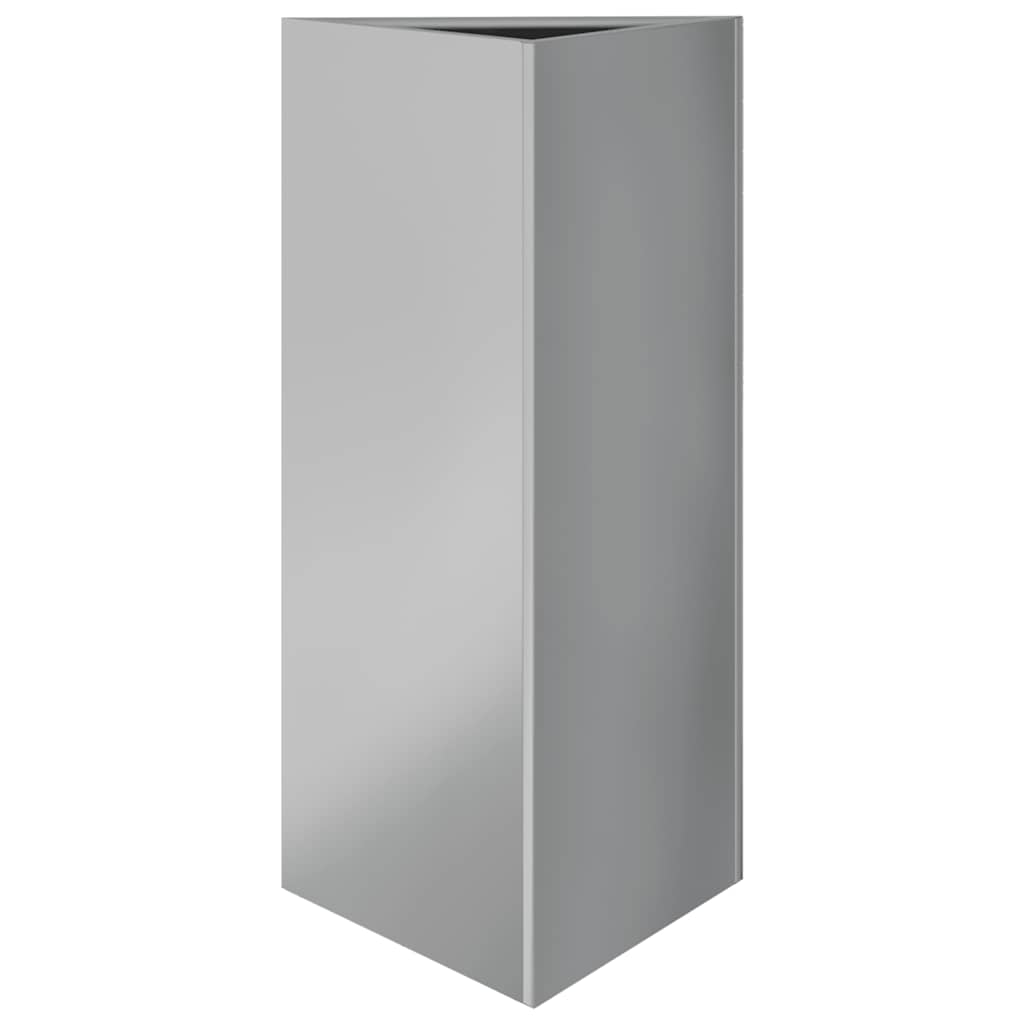 plantekasser 2stk. 40x34,5x75 cm trekantet galvaniseret stål