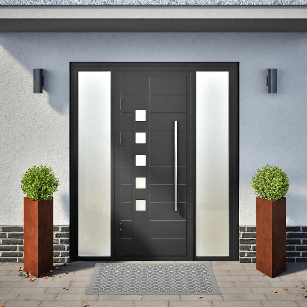 plantekasser 2stk. 40x34,5x75 cm trekantet vejrbestandigt stål