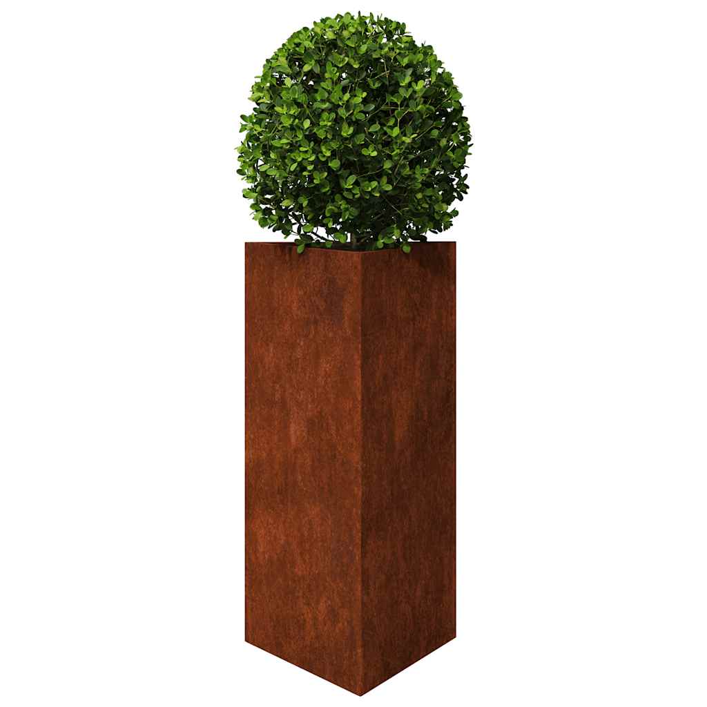 plantekasser 2stk. 40x34,5x75 cm trekantet vejrbestandigt stål