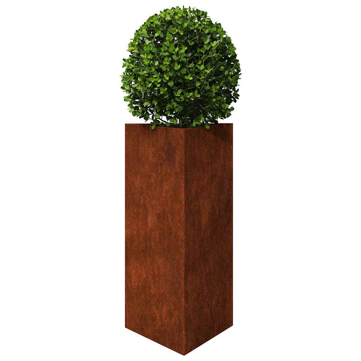 plantekasser 2stk. 40x34,5x75 cm trekantet vejrbestandigt stål