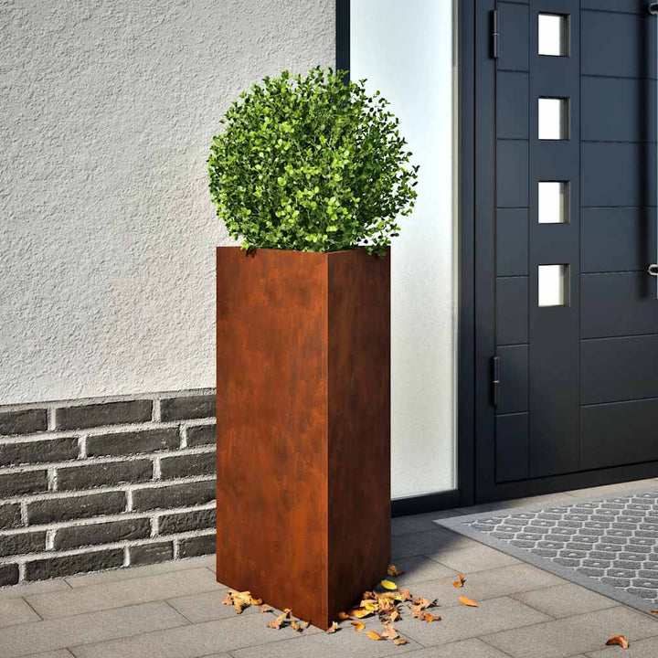 plantekasser 2stk. 40x34,5x75 cm trekantet vejrbestandigt stål